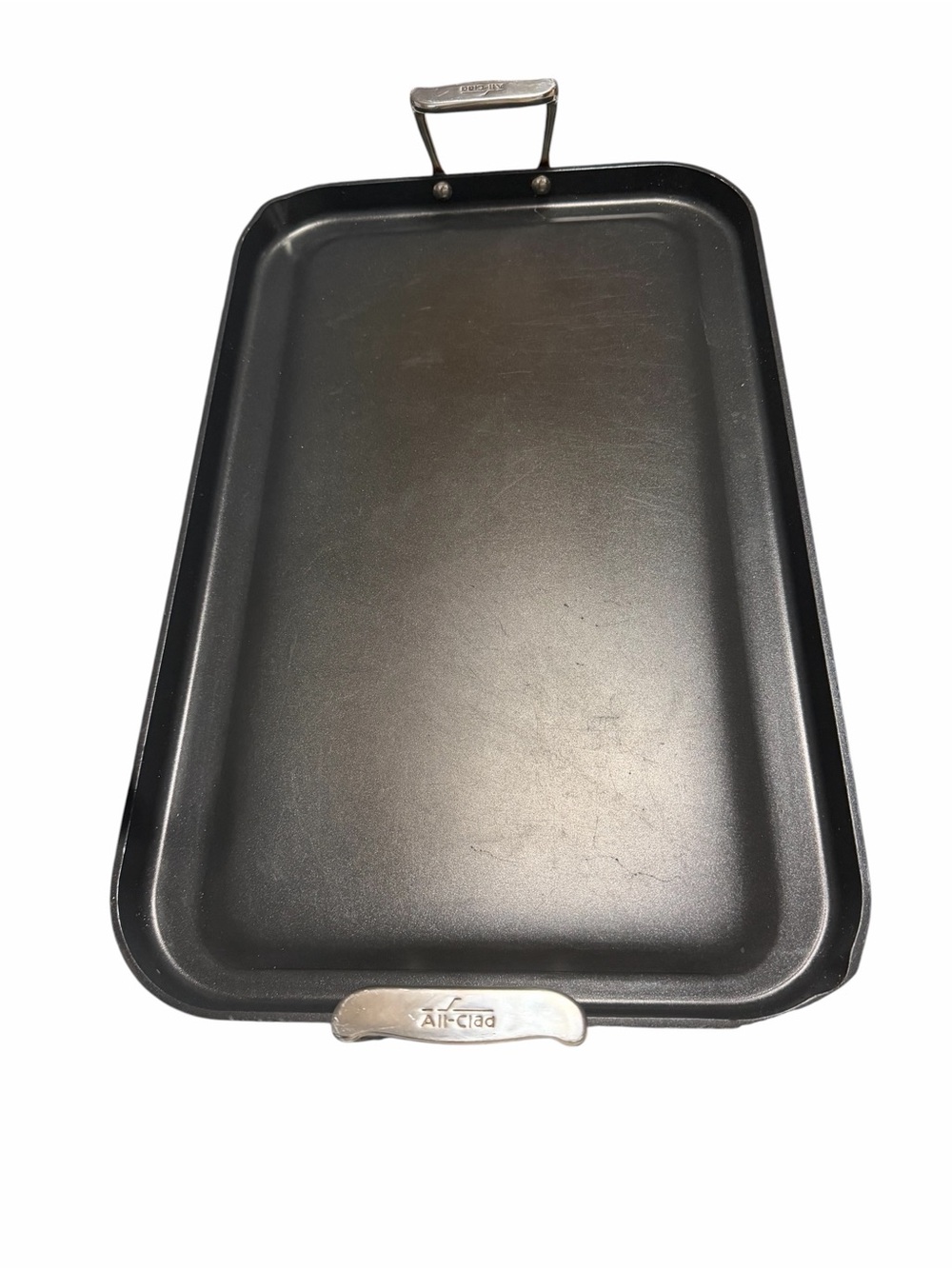 All-Clad HA1 Expert Hard Anodized Nonstick Double Burner Griddle Pancakes